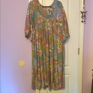 Colorful Easel Paisley Maxi Dress